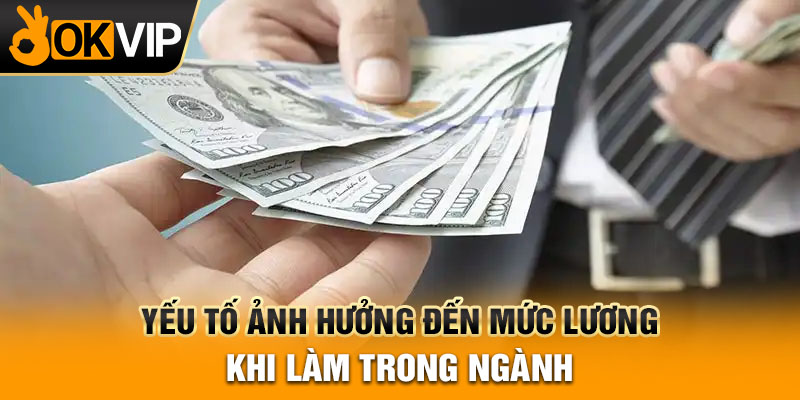 Yếu tố ảnh hưởng đến mức lương khi làm trong ngành
